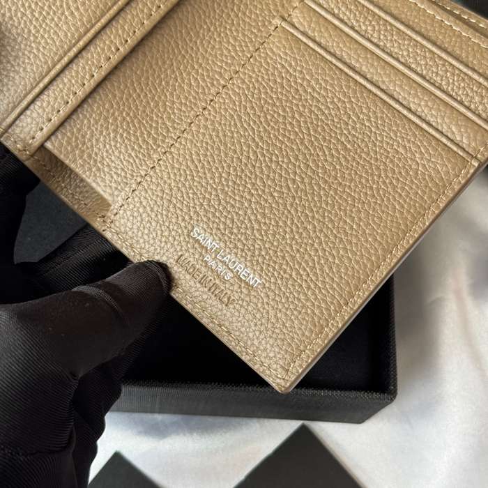 SAINT LAURENT 668736 二つ折り財布 荔枝紋 サイズ:11.5x9cm