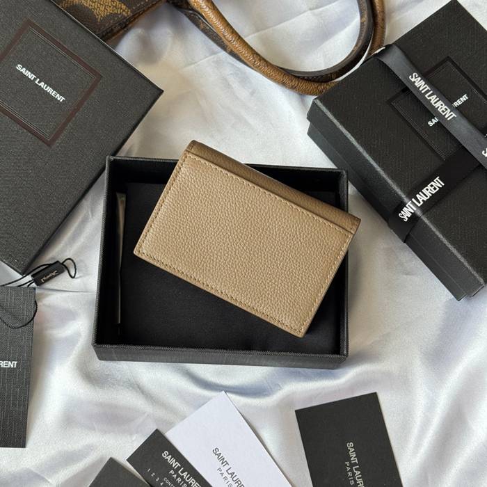 SAINT LAURENT 693492 フラップ名刺ケース 荔枝紋メタル サイズ:11x7.5cm