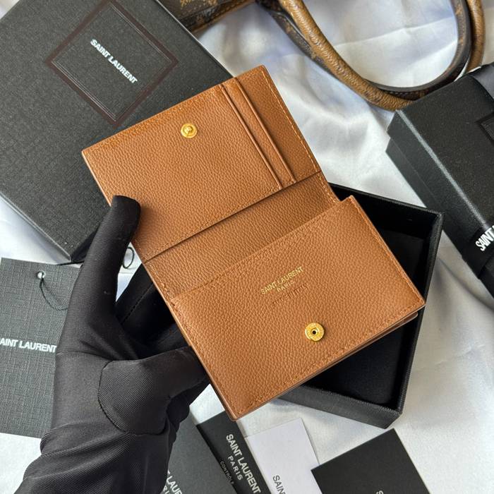 SAINT LAURENT 693492 フラップ名刺ケース 荔枝紋メタル サイズ:11x7.5cm
