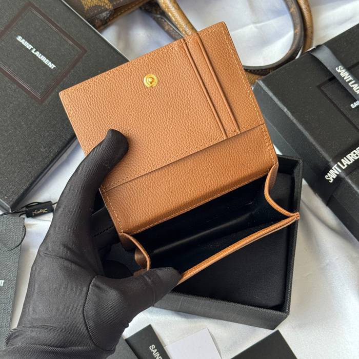 SAINT LAURENT 693492 フラップ名刺ケース 荔枝紋メタル サイズ:11x7.5cm