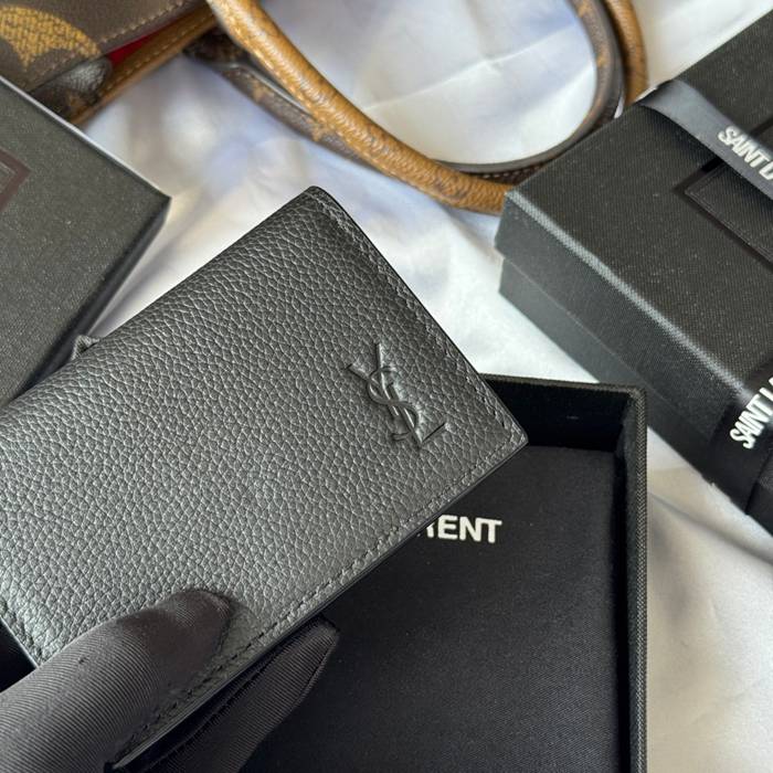 SAINT LAURENT 693492 フラップ名刺ケース 荔枝紋 サイズ:11x7.5cm